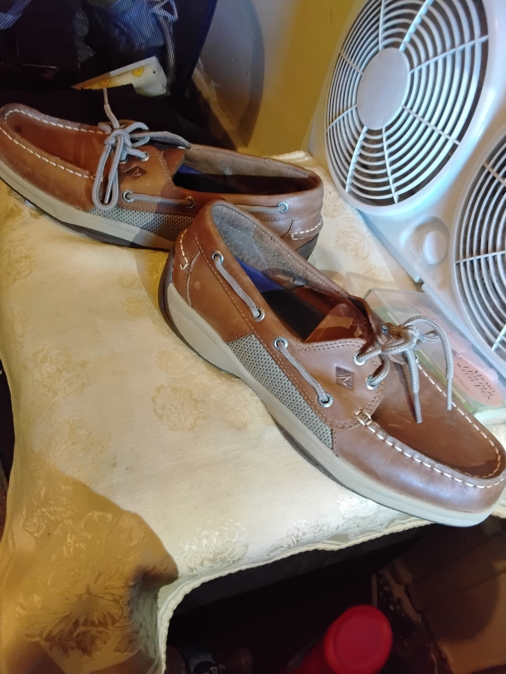 Sperrys Leather Boat Shoes in Brown - Men Size 8